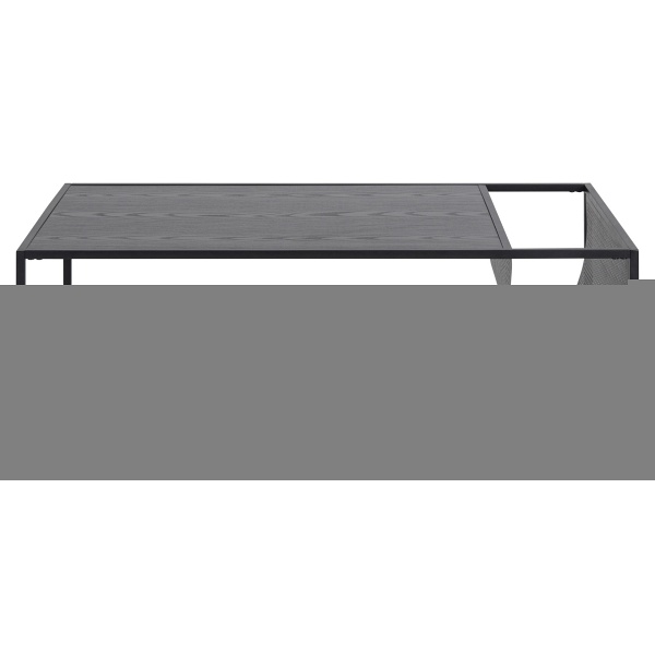 Stolik kawowy Seaford z gazetnikiem czarny - ACTONA